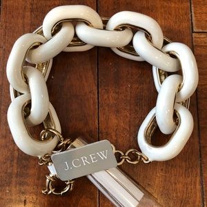 NEW J.Crew metal & white enamel bracelet…Just in time for Spring!